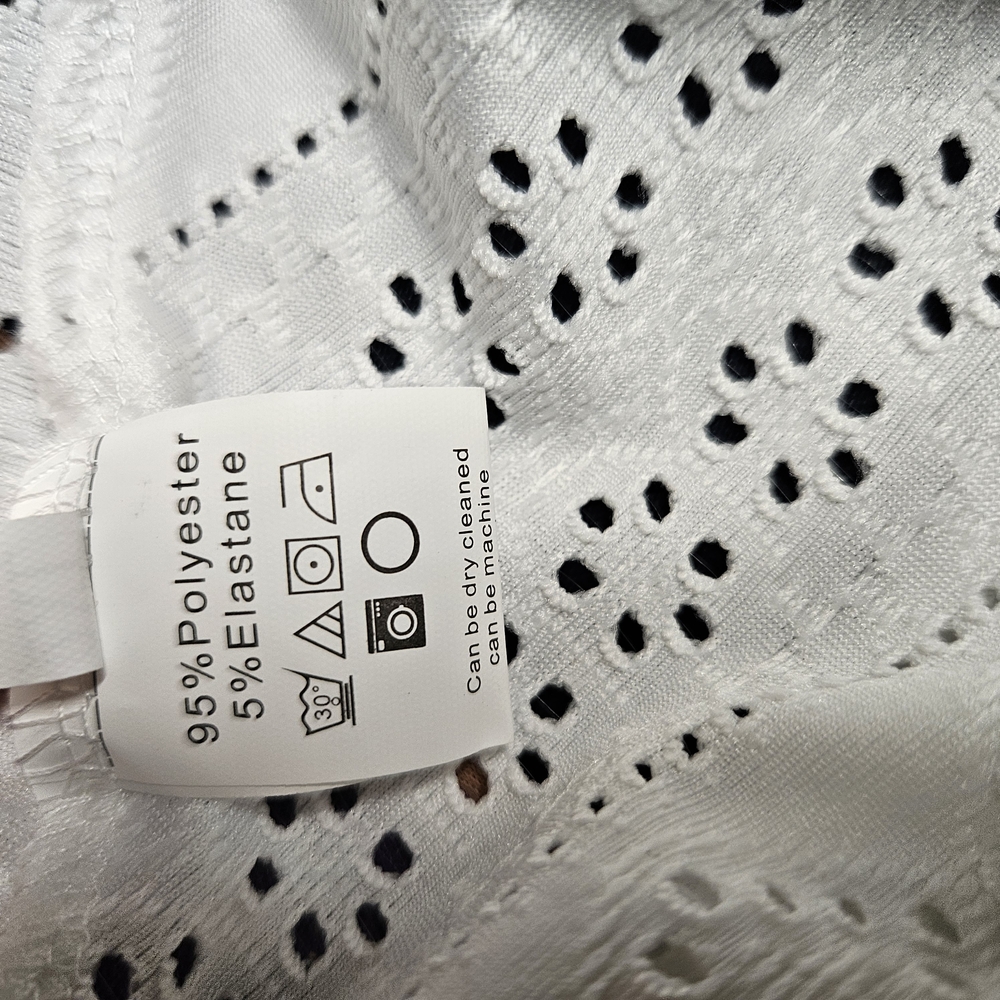 Elegant White Eyelet Halter Top - Picture 8 of 9